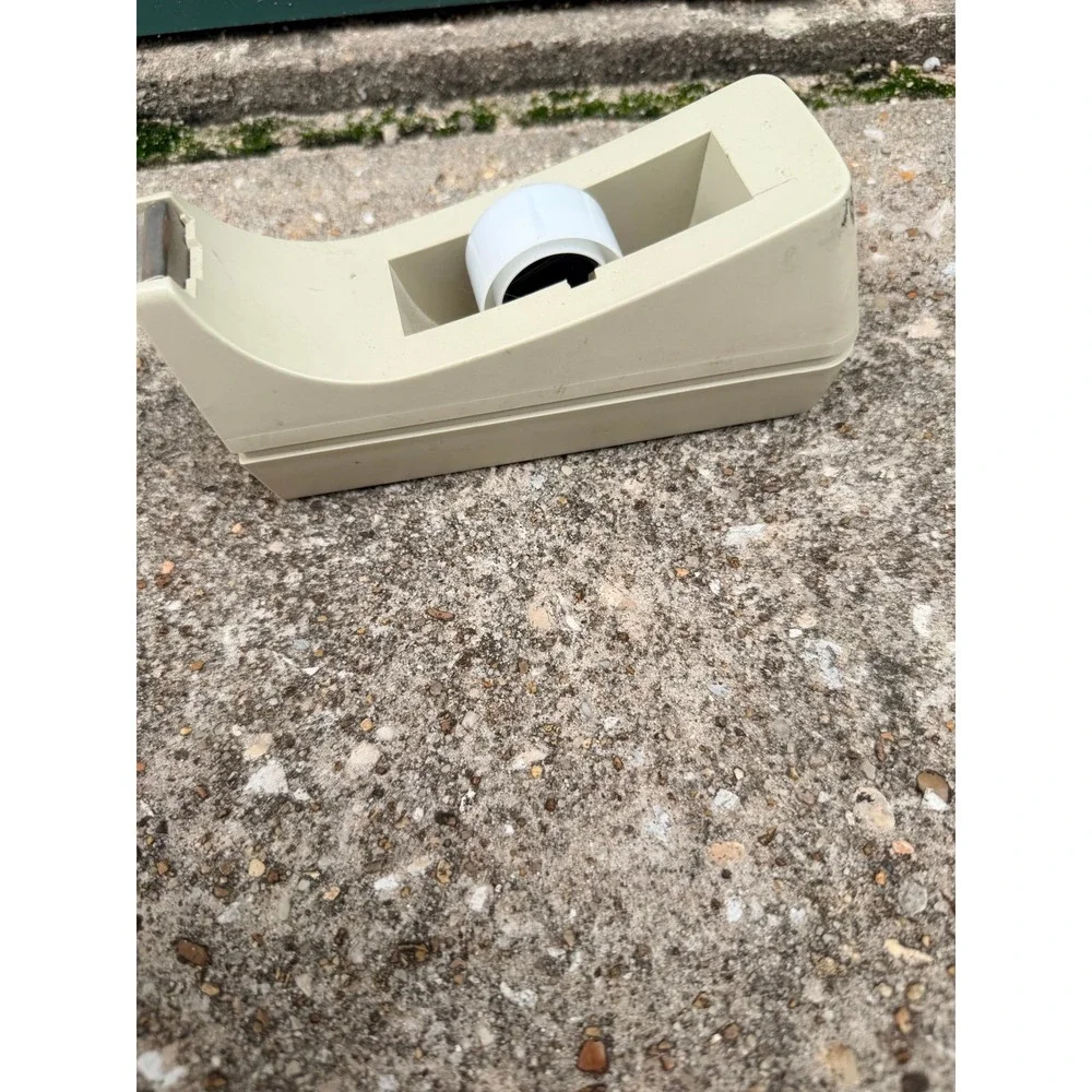 Scotch 3M C-38 Desktop Tape Dispenser Weighted Beige Tan Vintage Office USA Made
